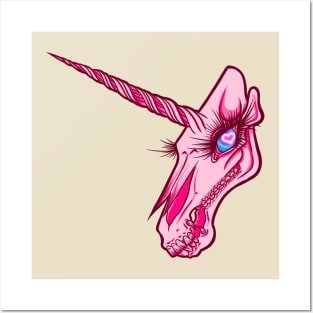 Unicorn Skull Posters and Art